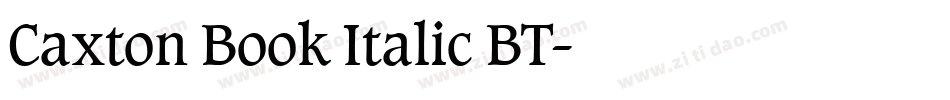 Caxton Book Italic BT字体转换